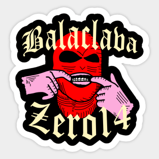 MASK BALACLAVA ZERO 14 Sticker